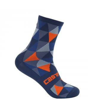 CASTELLI FREE KIT 13 SOCK - MIDNIGHT NAVY/ORANGE L/X
