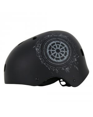 Helmet - Classic Racer - Mad Black.  Big Ring-Cycling